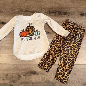 Kids Fall  Set with Pumpkin Design